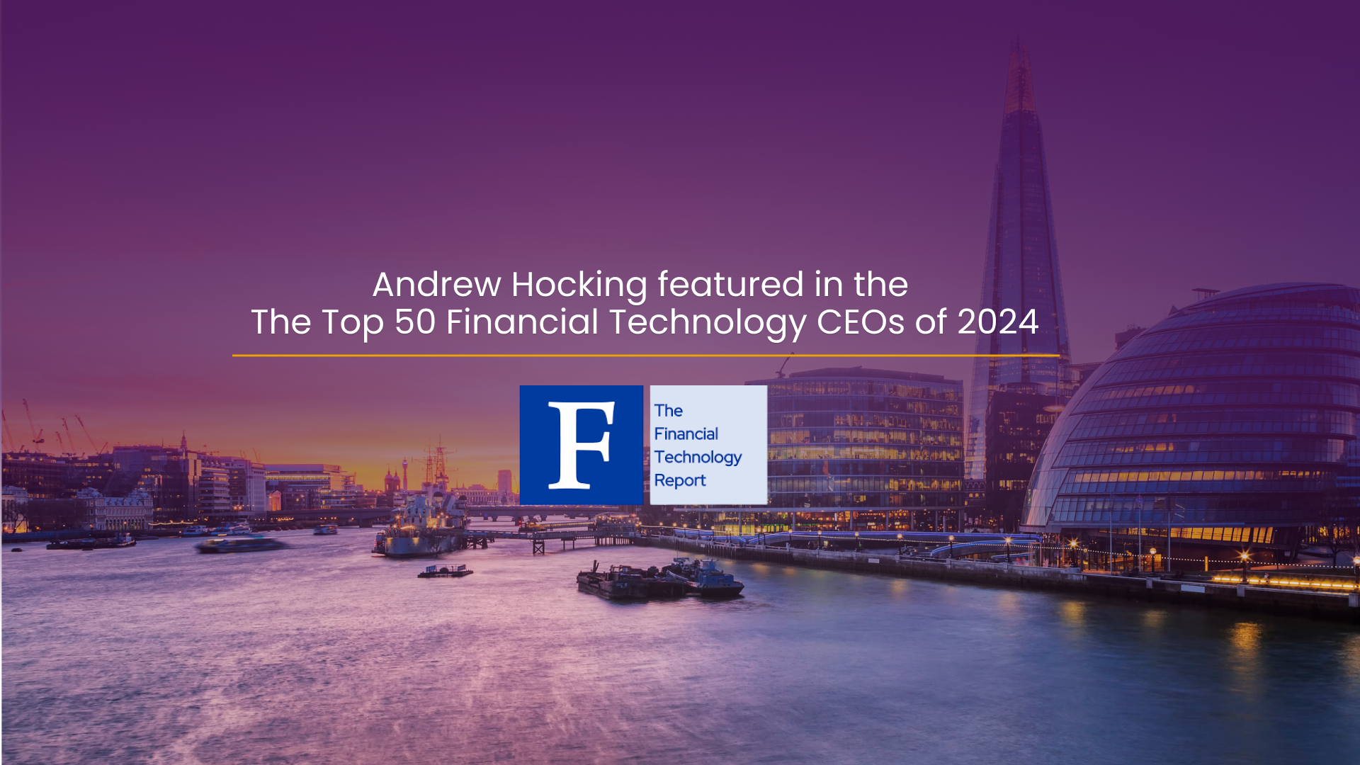 Andrew Hocking named among Top 50 Fintech CEOs