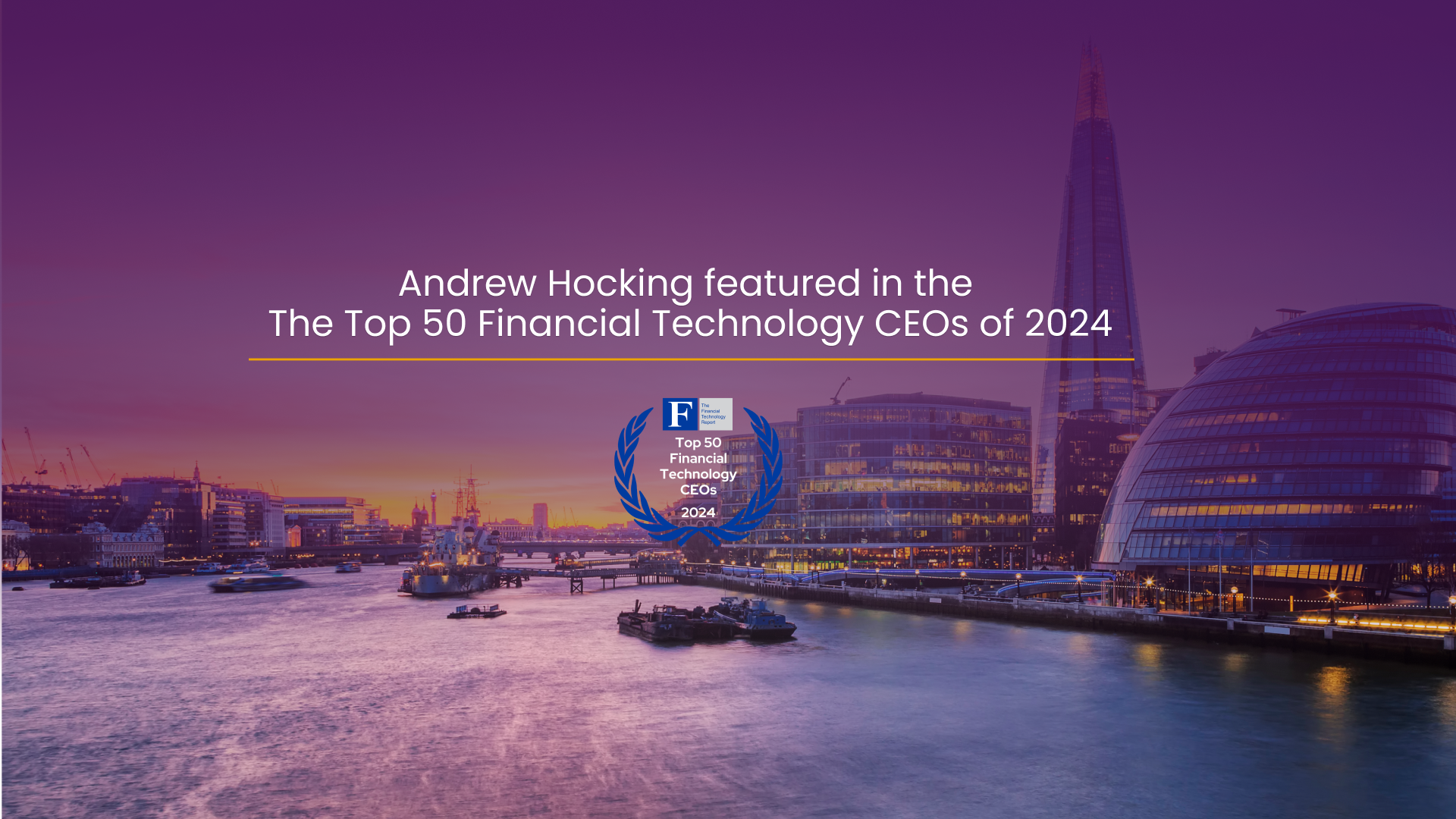 Andrew Hocking named among Top 50 Fintech CEOs